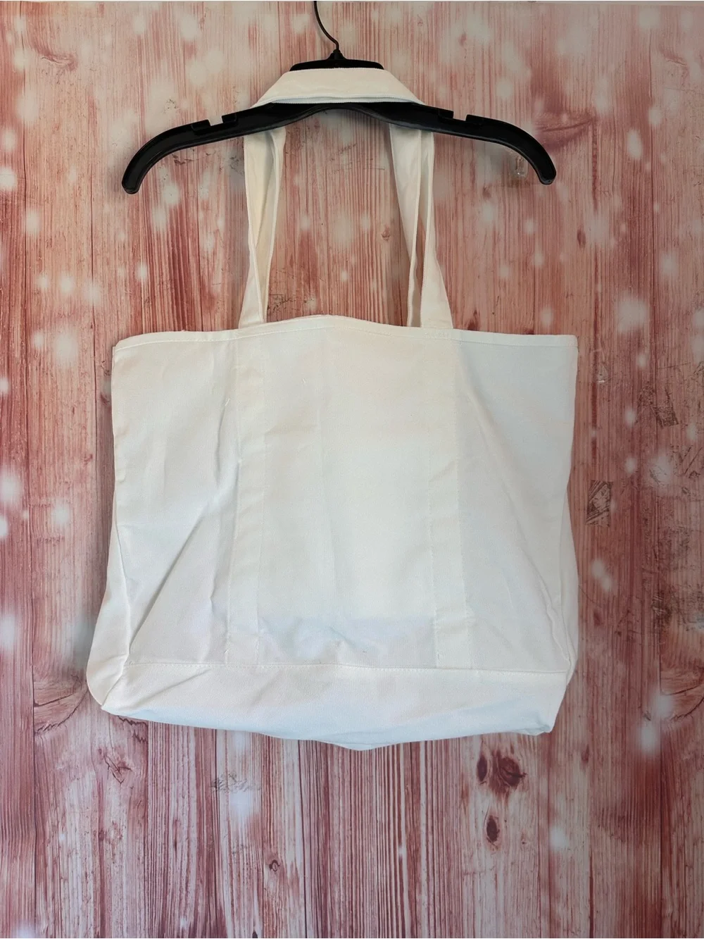 Halara White Logo Green Letter Print Casual Canvas Tote Bag NWT